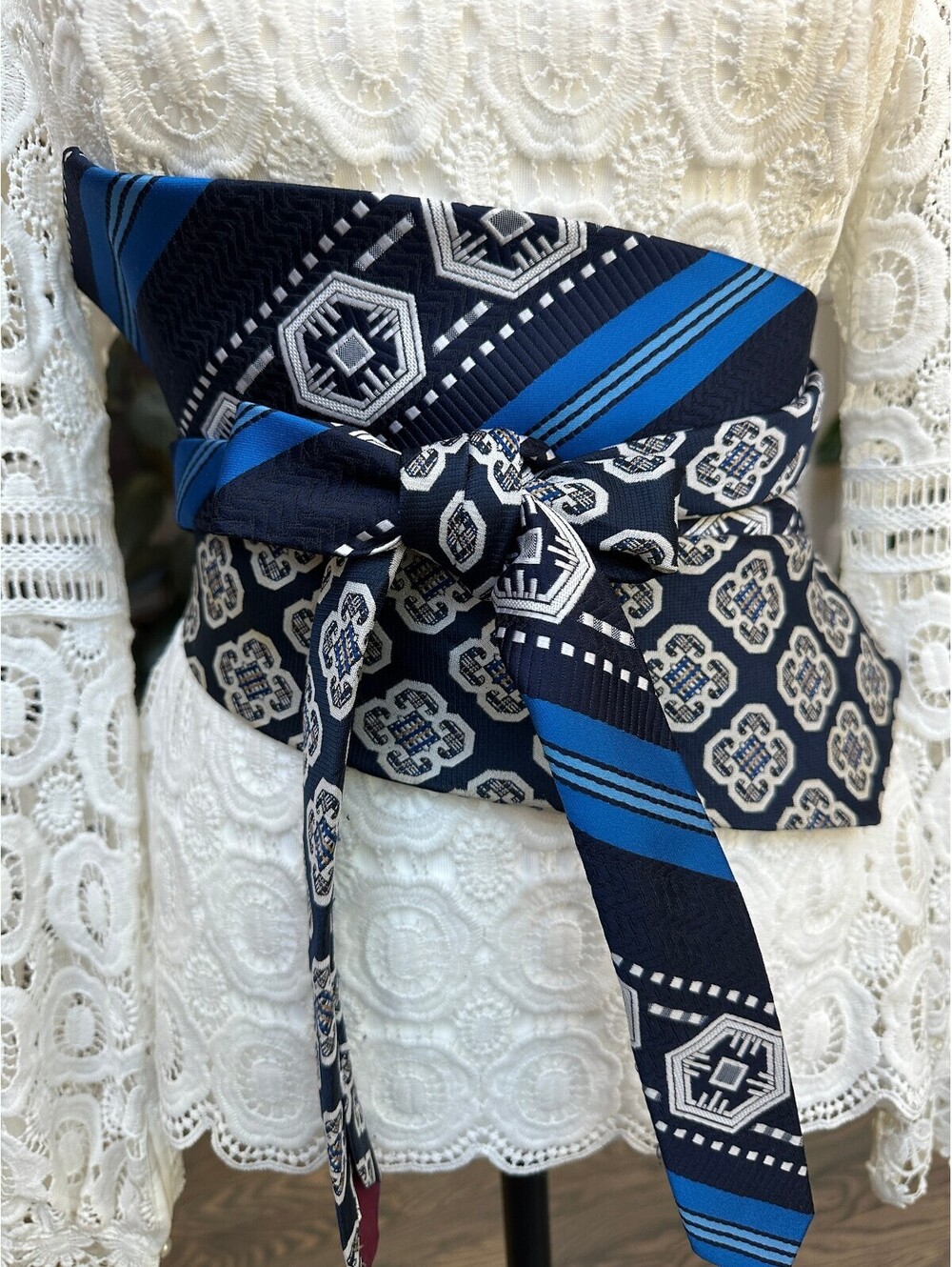 Upcycled Vintage Obi Wrap Belt | Corset Style | OOAK | OS